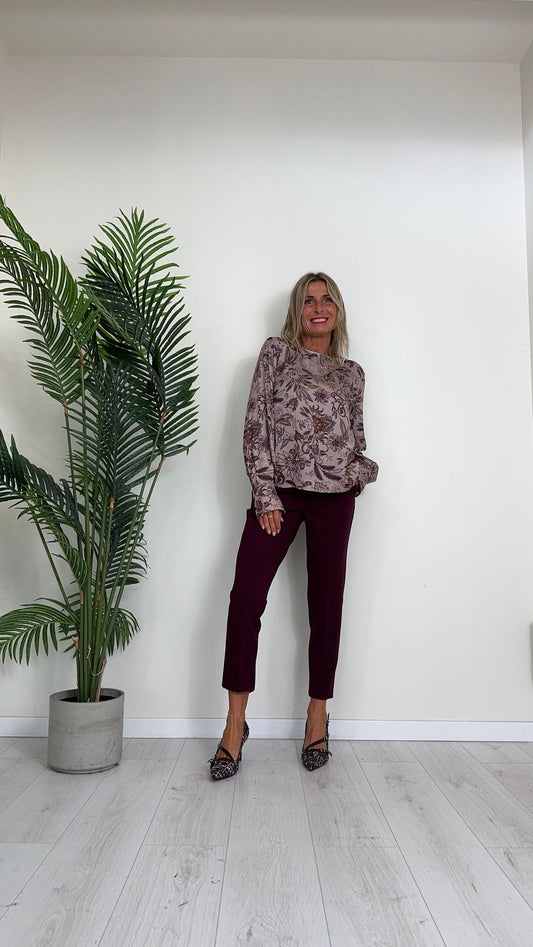 PLEASE - C1D8CYJ000 - BLUSA IN VISCOSA  BOTTONE DIETRO FANTASIA  FLOREALE