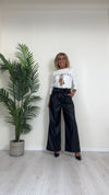 CELLOFUN - 2454T - T-SHIRT MANICA LUNGA CON PATCH DONNA CHE CAMMINA