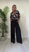 VENTISEI - 2266-44P25 - CAMICIA COTONE/SETA FANTASIA FIORI STILIZZATI CON COLLO COREANA