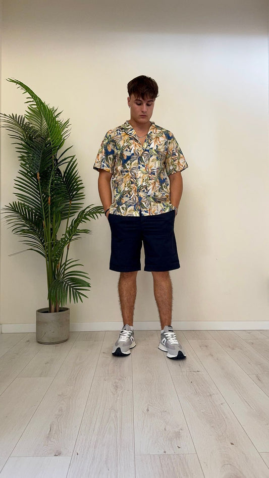 IMPERIAL - CYI8HH1L - CAMICIA MANICA CORTA COTONE FANTASIA TROPICAL