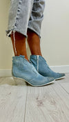 DIVINE FOLLIE - DFP107P58 - TEXANO DENIM CHIERO SLAVATO TACCO 9CM
