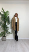 DAFNE - 9142P33 - CARDIGAN LUNGO PUNTO RISO CON FRANGE