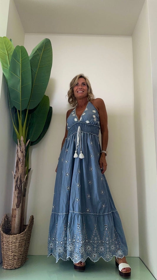 DAFNE - ABR17P45 - ABITO FORMENTERA RICAMO