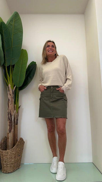 SUSYMIX - SM187 - GONNA CORTA TASCONATA ORLO FRANGINE