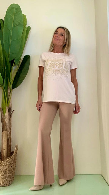 VICOLO - RE0123 - T-SHIRT BORCHIETTE VCL SFUMATO