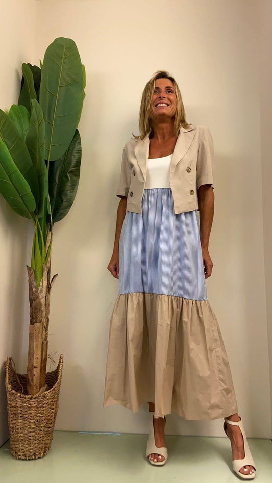 GIORGIA & JHONS - 60411SS23 - GIACCA CORTA VISCOSA/LINO