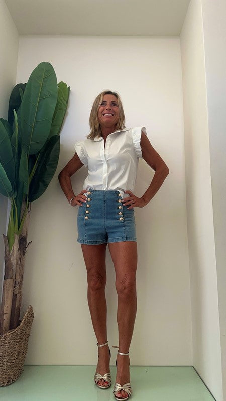 DAFNE - 7661P24 - CAMICIA MANICA ALETTA
