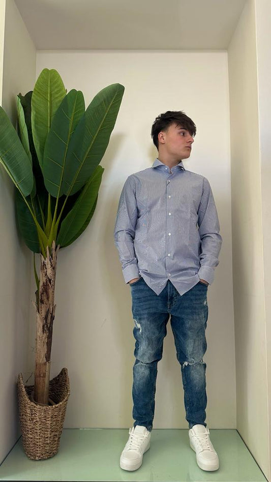 ALCOTT - CF2416UO - CAMICIA COTONE RIGHE