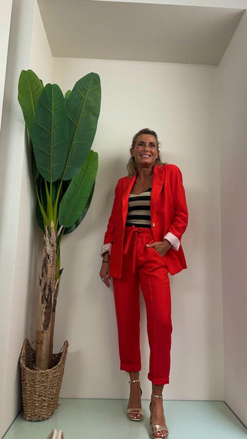 TENSIONE IN - OU1299 - GIACCA 1 BOTTONELINO/VISCOSA  PATTE TASCHE