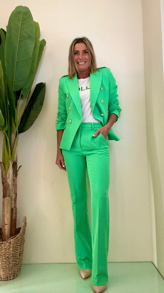 VICOLO - TE0046 - PANTALONE FLARE TESSUTO TECNICO
