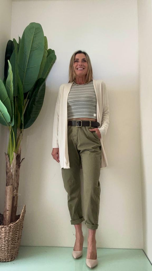 SUSYMIX - 88011 - CARDIGAN VISCOSA LUNGO ORLO FRANGINE