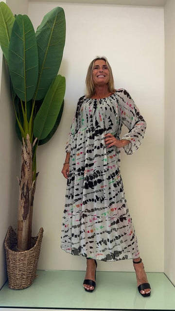 ANTONELLO SERIO - 31P83434 - ABITO VISCOSA/SETA FANTASIA MULTICOLOR