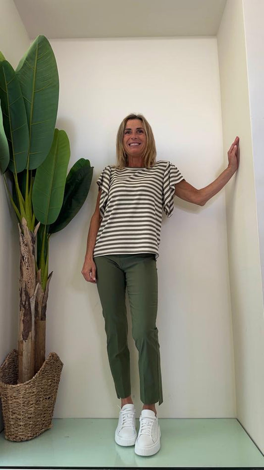 SUSYMIX - 9647 - T-SHIRT VISCOSA RIGHE MANICA RUOTA