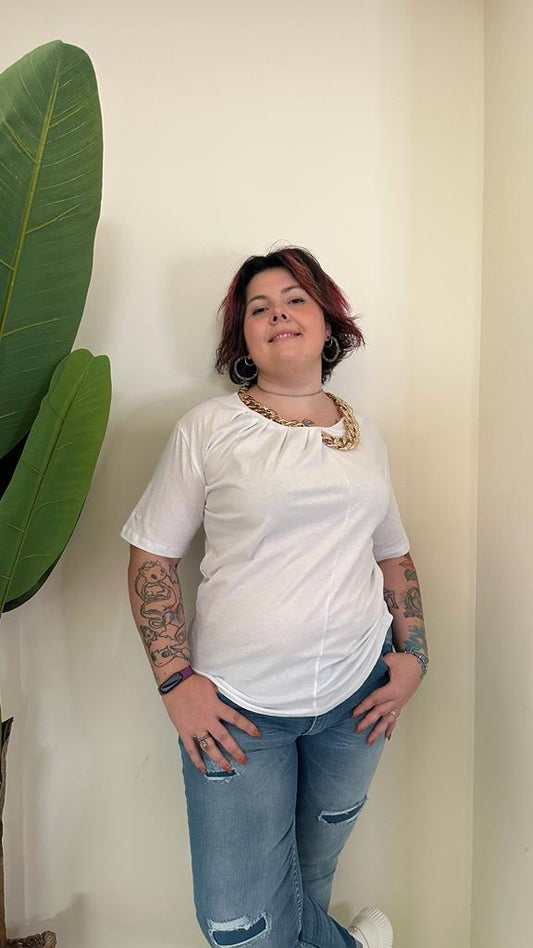 SUSYSTAR - ST49359 - T-SHIRT CON COLLANA CATENA GIOIELLO