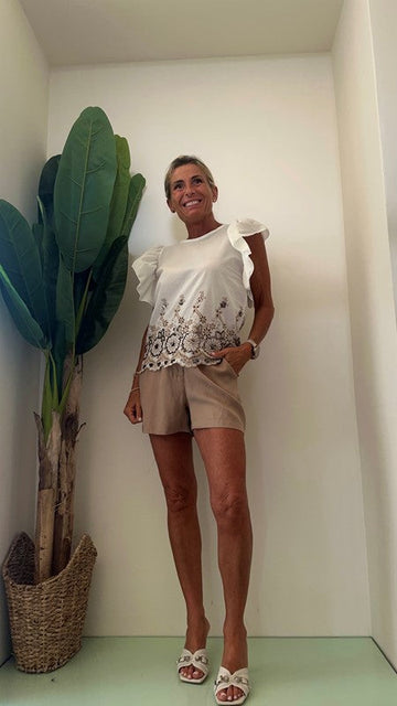 LALTERNATIVASTYLE - 1710P25 - BLUSA RICAMO+PAILLETTES