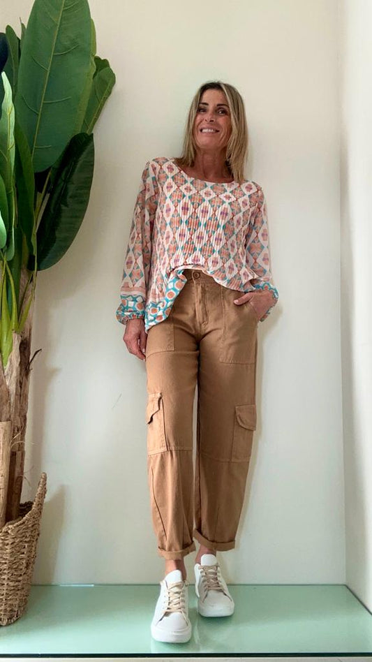 DAFNE - 2092P21 - BLUSA PLISSEE FANTASIA