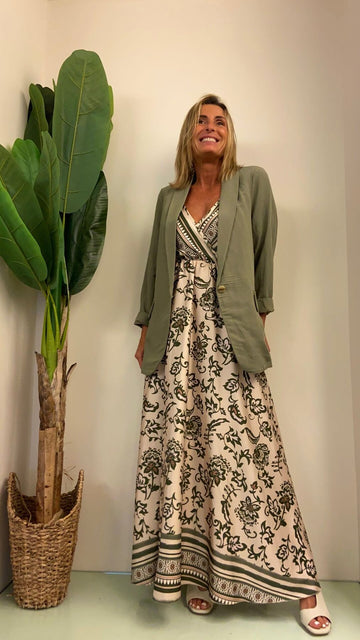 VENTISEI - MG08-044P30 - GIACCA COLLO SCIALLATO VISCOSA LINO 1 BOTT