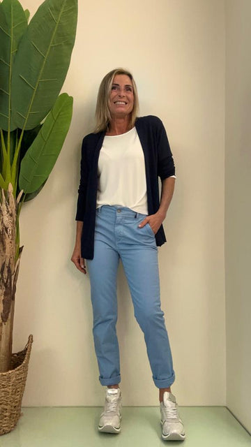 GIORGIA & JHONS - 60204SS23 - PANTALONE COTONE TINTO CAPO MOD. CHINO