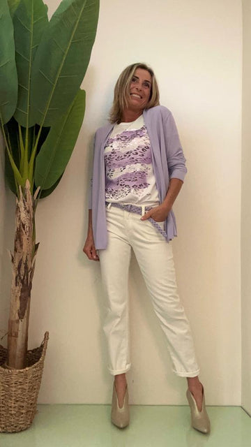 VENTISEI - 718142HP13 - T-SHIRT STAMPA MACCHIE EFFETTO ACQUA