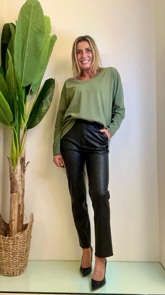 SUSYMIX - 2460 - T-SHIRT COTONE OVER SCOLLO A V