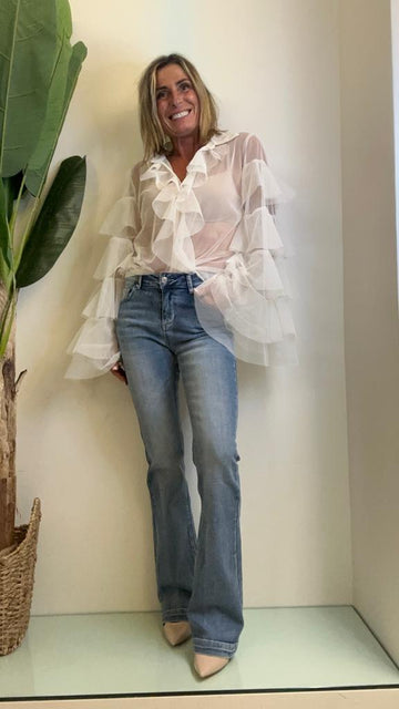 GIORGIA & JHONS - 60124SS23 - JEANS TELA ELASTICIZZATA ZAMPA