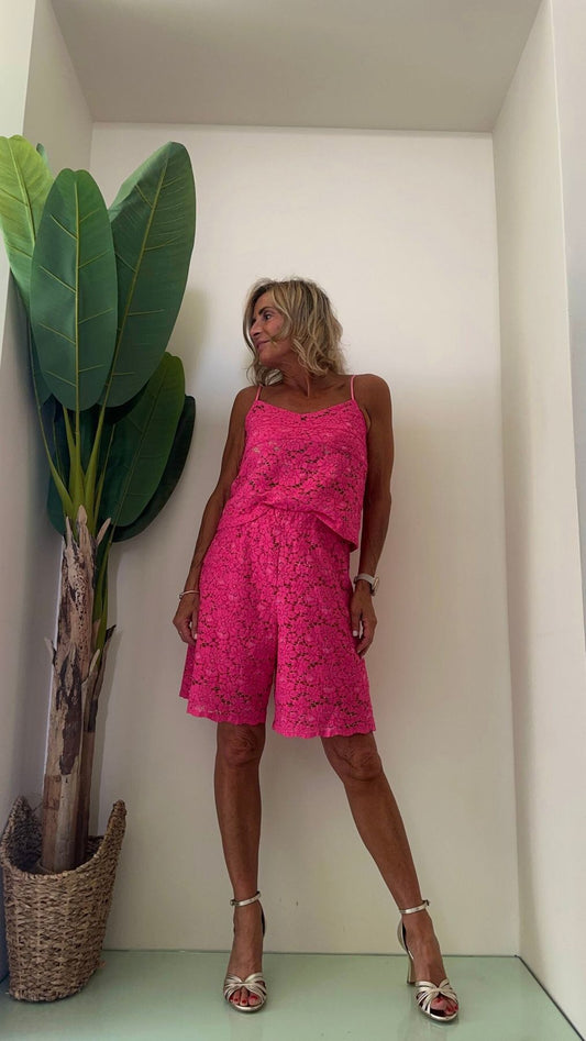 PLEASE - D0IWBQ1000 - BERMUDA PIZZO MACRAME' FODERATO