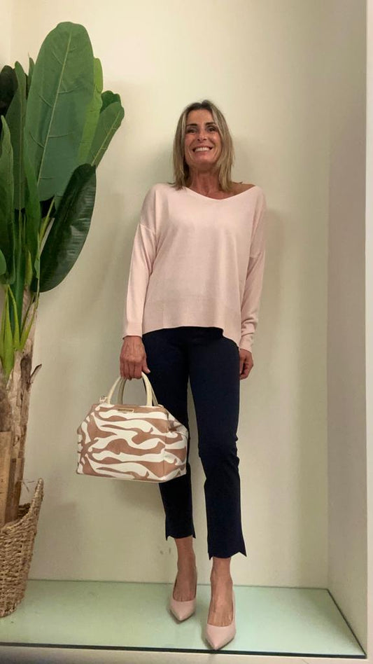 SUSYMIX - 2302 - MAGLIA MODAL SCOLLO A V AMPIO