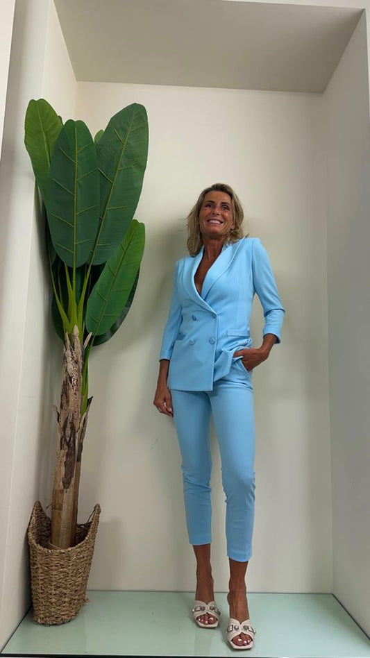 IMPERIAL - PVN2FAW - PANTALONE CREPE SIGARETTA INSERTI RASO