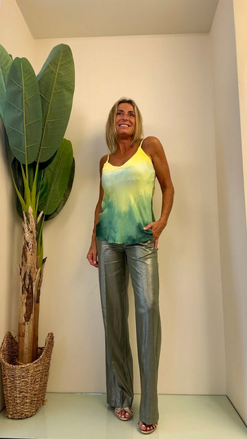 VICOLO - TE0467 - TOP VISCOSA SPALLINE SFUMATURA TYE DYE