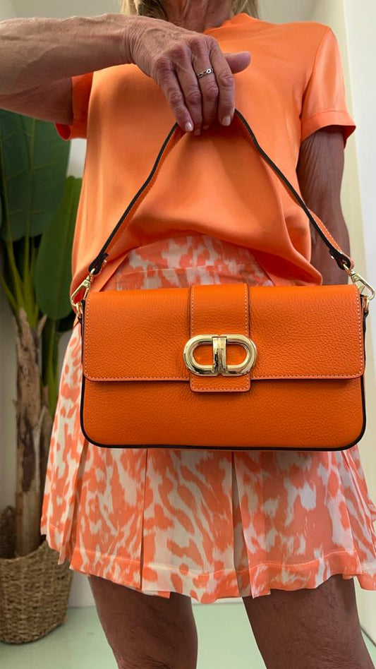 LALTERNATIVASTYLE - 5690P36 - MEDIUM BAG CON TRACOLLA IN PELLE MORSETTO ORO