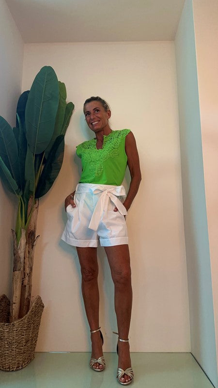 GIORGIA & JHONS - 60504SS23 - SHORT CON RISVOLTO E FUSCIACCA