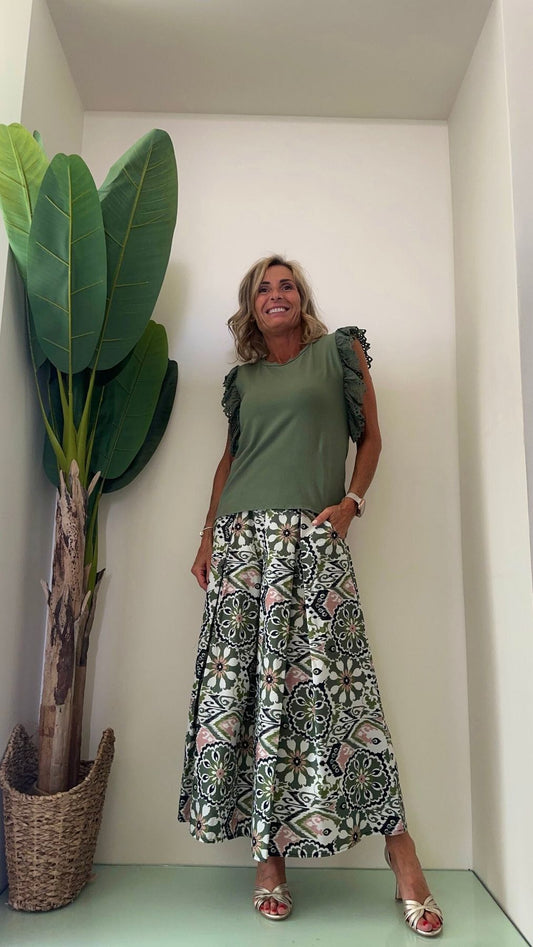 DAFNE - 720175P16 - T-SHIRT SMANICATA VOLANT SANGALLO