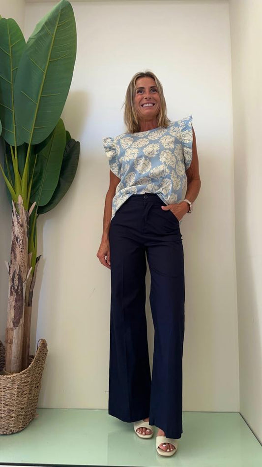 DAFNE - 823262-744P29 - PANTALONE PALAZZO COTONE