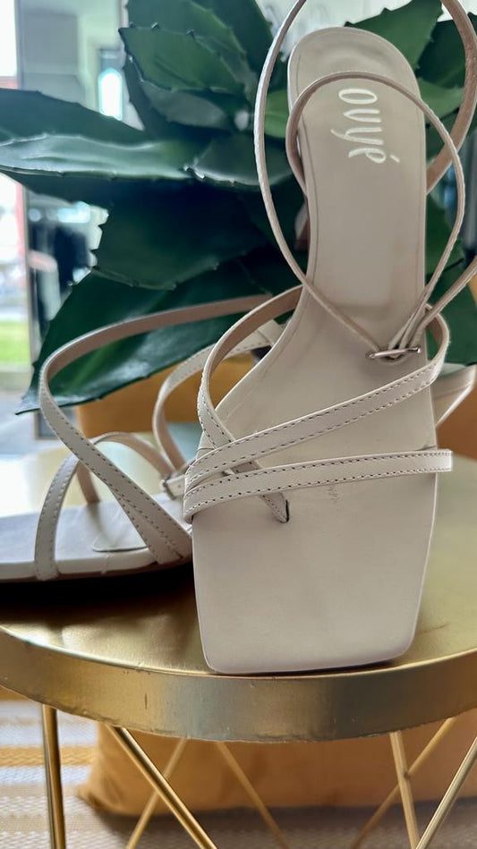 OVYE' - AT604NAPP45 - SANDALO TACCO LISTINI+INFRADITO