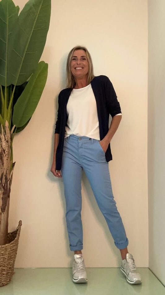 DAFNE - MA8322P24 - MAGLIA VISCOSA MANICA 7/8 SPACCHETTI