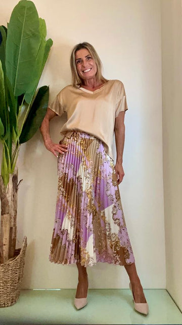 VICOLO - TE0346 - GONNA PLISSEE LONGUETTE