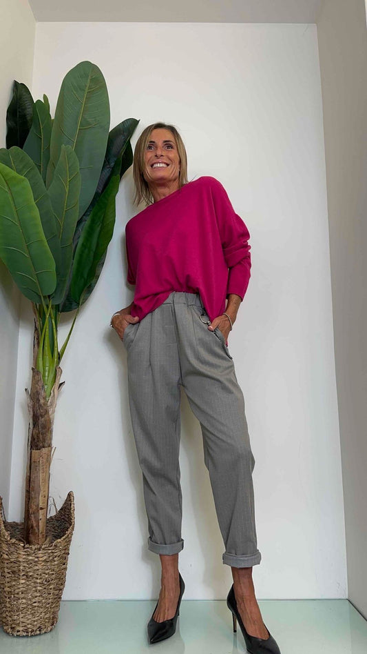 DAFNE - MA1179P25 - MAGLIA VISCOSA SCATOLA CON ORLINO FIT AMPIO