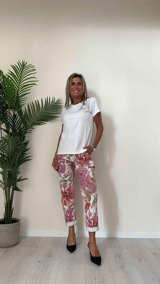 DAFNE - 718142SP13 - T-SHIRT  STRASS STELLA, REGULAR FIT