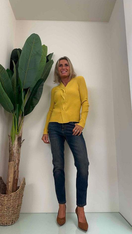 DAFNE - AL0560P26 - MAGLIA VISCOSA COSTE INTRECCIO CENTRALE