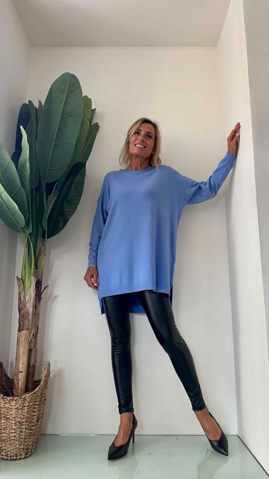LALTERNATIVASTYLE - SOFIA - MAGLIA OVER VISCOSA SPACCHI