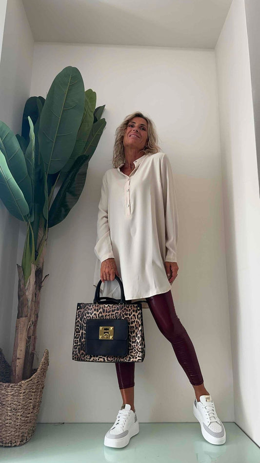ANTONELLO SERIO - 56457 - BORSA  AMANO STAMPA ANIMALIER