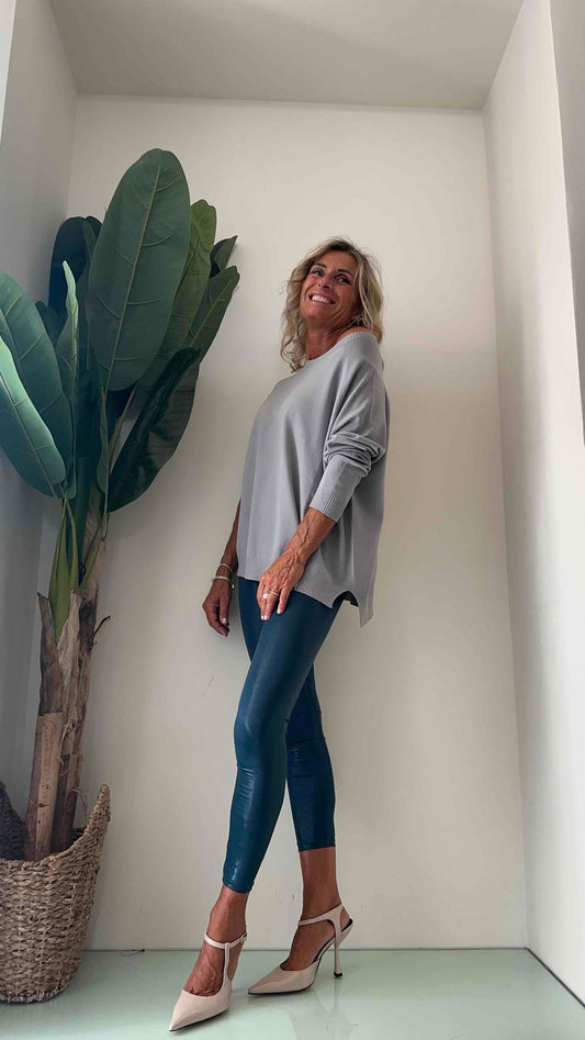 VICOLO - 22059R - MAGLIA VISCOSA SPACCHETTI LATERALI