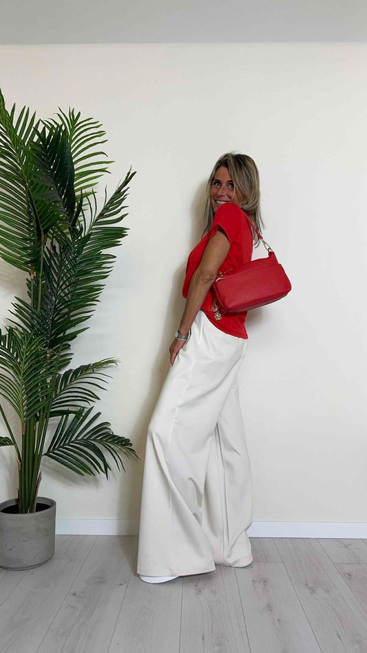 LALTERNATIVASTYLE - 3992719P39 - BORSA PELLE MULTIZIP, TASCA FRONTALE CON TRACOLLA E DETTAGLI