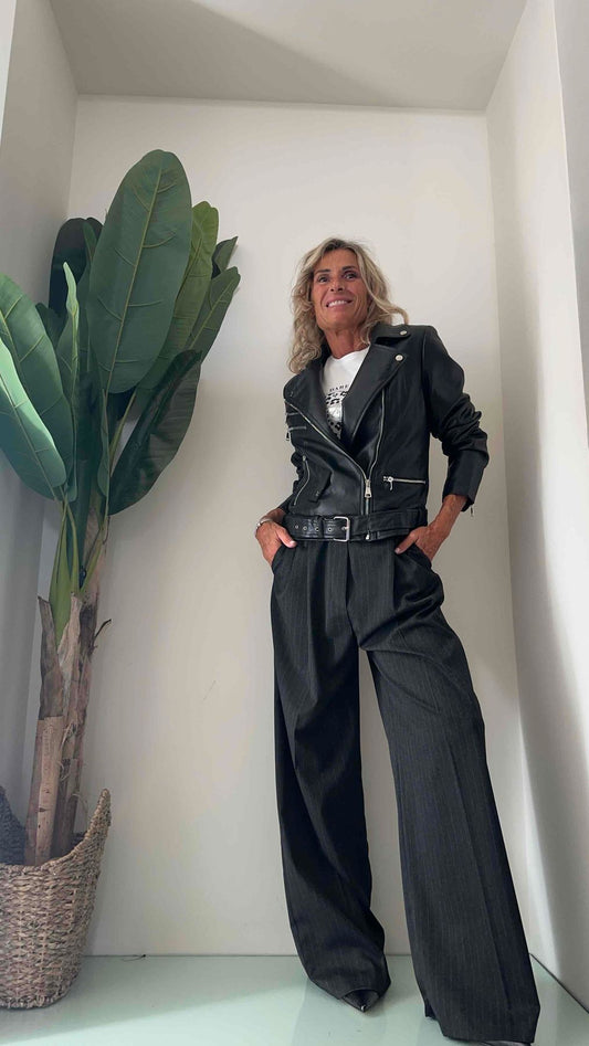 SUSYMIX - 23214 - GIUBBINO CHIODO SIMIL PELLE