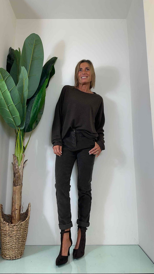 DAFNE - 814216P28 - PANTALONE VELLUTO MILLERIGHE GIRL FRIEND