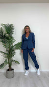 SUSYMIX - SM00432 - GIACCA JERSEY DI COTONE FODERATA, SFIANCATA CON SPACCO RETRO