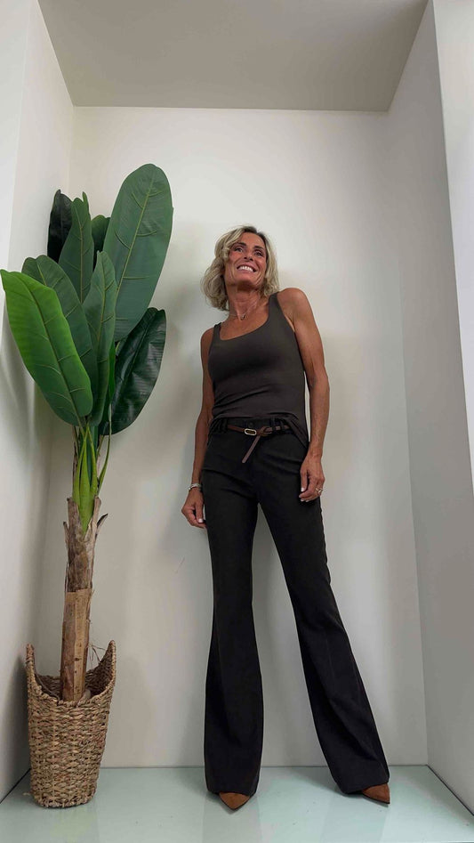 VICOLO - UR0013 - TOP VISCOSA SPALLA LARGA