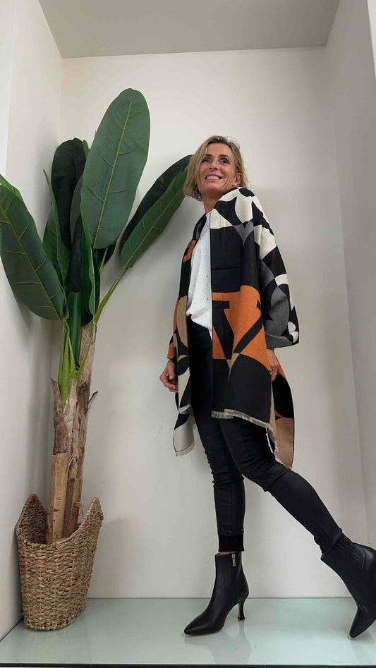 DAFNE - SCVCACP10 - SCIARPONA CACHEMIRE LANA VISCOSA FANTASIA "V"