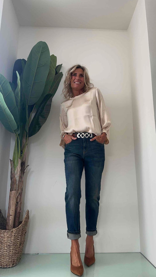 SUSYMIX - 23196V39 - BLUSA VISCOSA MANICHE BALLOON