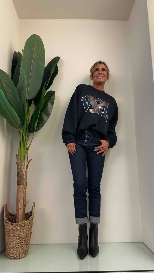 PLEASE - P78ABQ2W49 - JEANS CAVALLO BASSO BOTTONI A VISTA